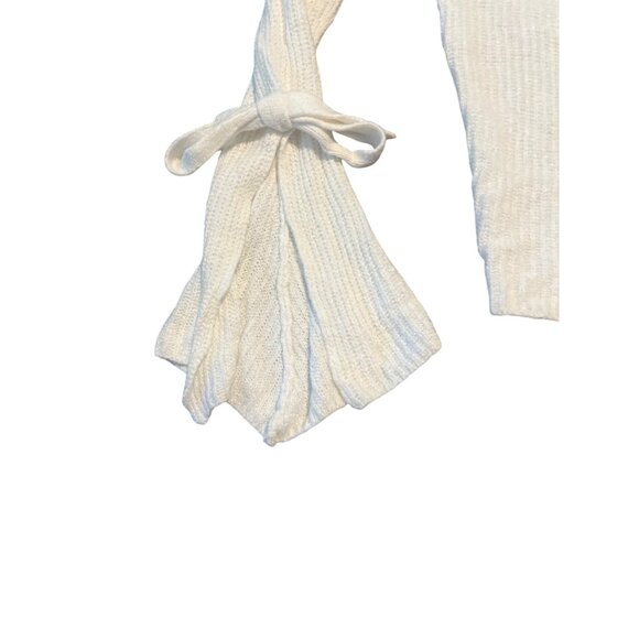Express XS Bell Sleeve Sweater Tie Cuffs In Creamy White Boho - Picture 5 of 7
